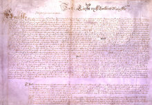 I 1628 sendte det engelske parlament denne erklæring af borgerrettigheder til kong Charles I.