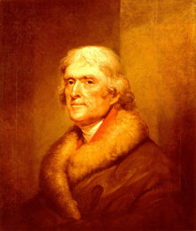 I 1776 forfattede Thomas Jefferson, den Amerikanske Uafhængighedserklæring.